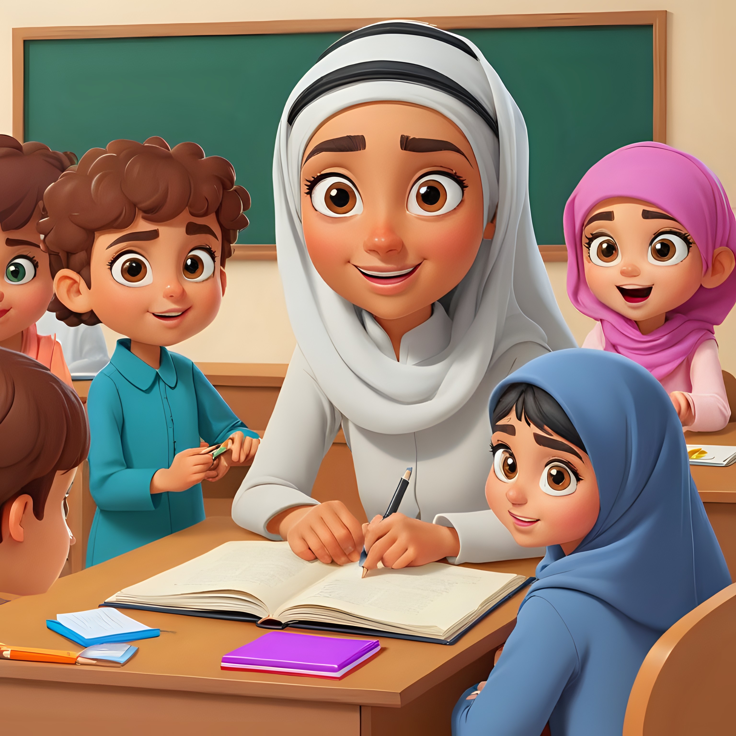 Arabian School cartoon characters