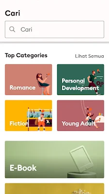 Kategori buku best seller di aplikasi Storytel