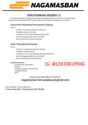 Loker Kupang di Nagamasban Sebagai Supervisor Marketing dan Sales