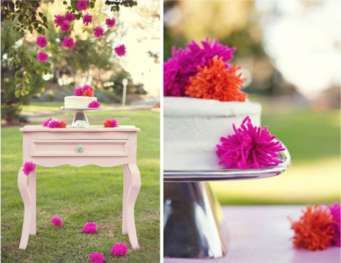 Ideas para decorar un evento con pompones de lana