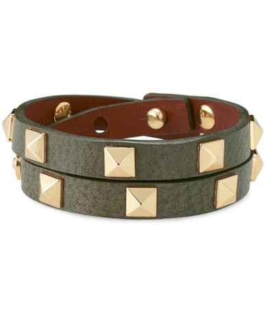 stella pyramid double wrap bracelet