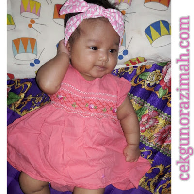 dhia zahra, headband comel, bayi comel