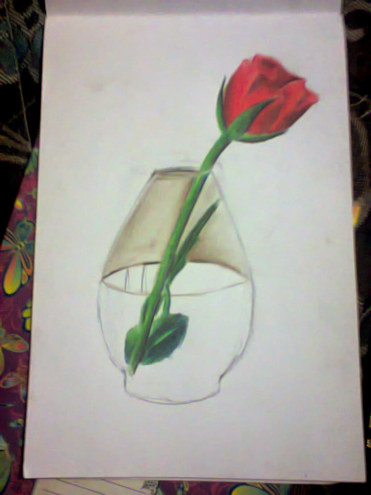 Gambar Bunga Mawar 3d Pensil | Markas3d