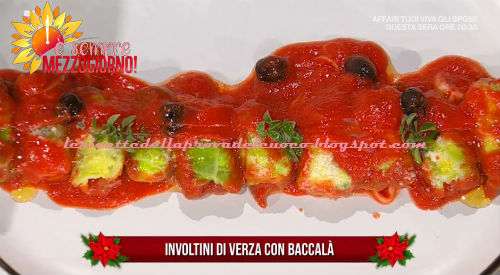 Involtini di verza con baccalà ricetta Antonella Ricci