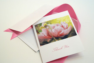 pink peony note cards notecards personalized notecards