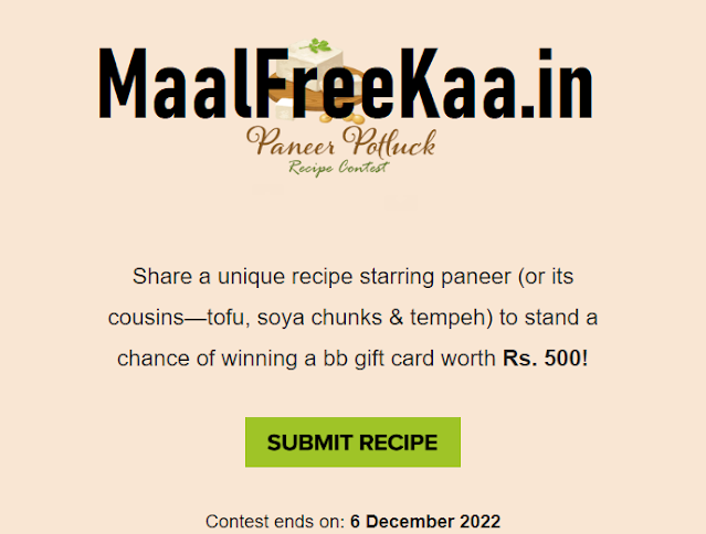 Paneer Mania Recipe Contest