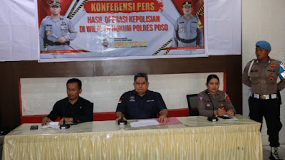 Polres Poso Gelar Konferensi Pers Hasil Operasi Ketupat Tinombala 2024