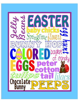 Decorate for Easter with this cute Easter Subway Art printable.  It's a quick and beautiful decoration to put on a Mantel or Easter table for a bit of bright color, springtime fun, and sweet smiles.