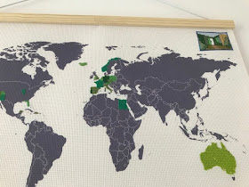 Cross stitch map in progress