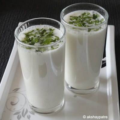 buttermilk in serving glasses