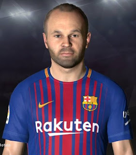 PES 2017 Faces Andres Iniesta by Facemaker Ahmed El Shenawy