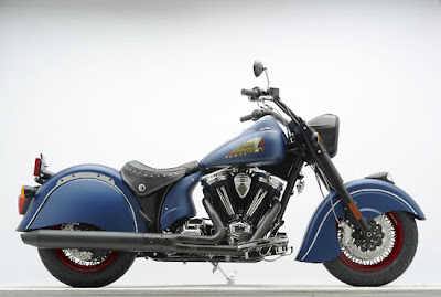 2010 Indian Chief Dark Horse blue motorcycle