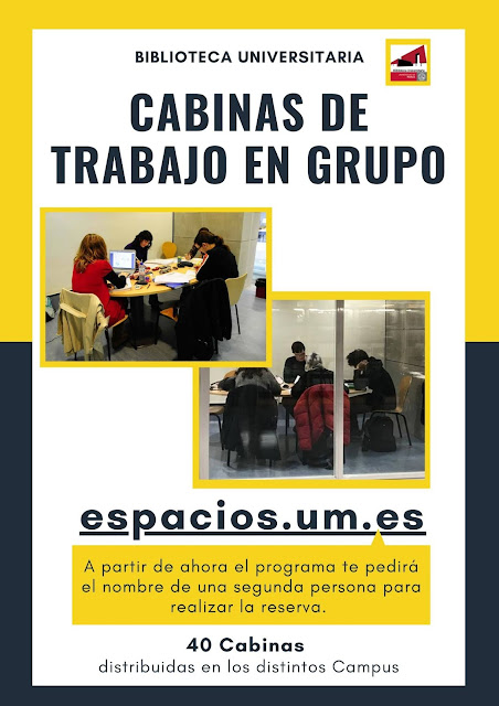 Novedades en reserva de CTG (Cabinas de Trabajo en Grupo)