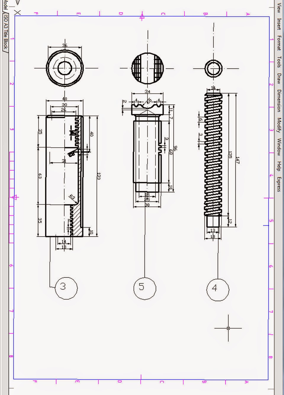 gambar teknik mesin GAMBAR KERJA DONGKRAK ULIR