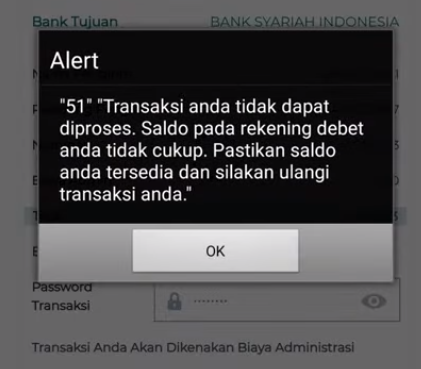 Kode Error Alert 51 BNI Mobile Banking Saat Transfer