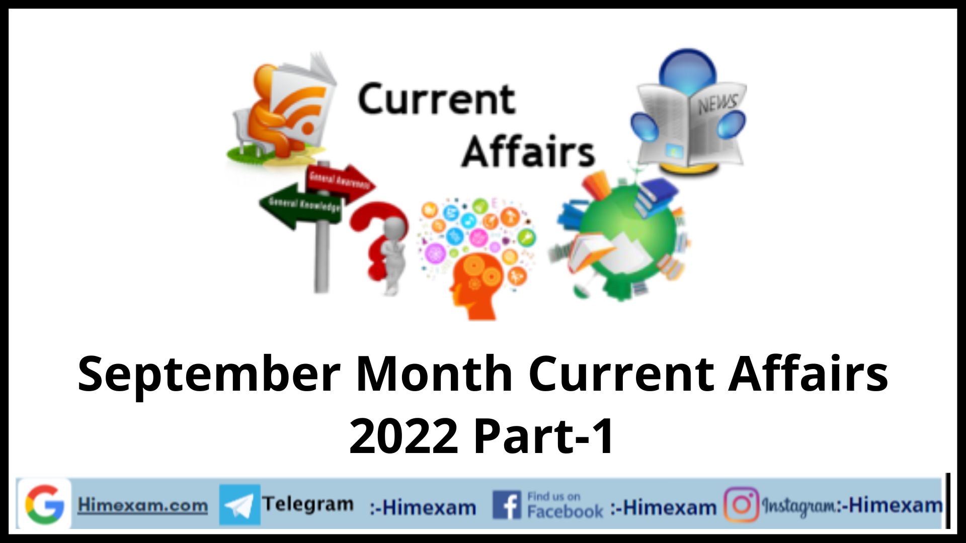 September Month Current Affairs 2022 Part-1