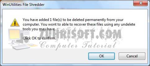 Cara menghapus file secara permanent agar tidak bisa direcovery kembali