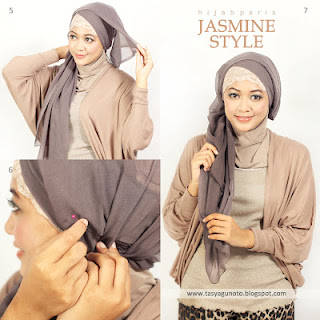 Cara Memakai Kerudung Paris Jasmine Style