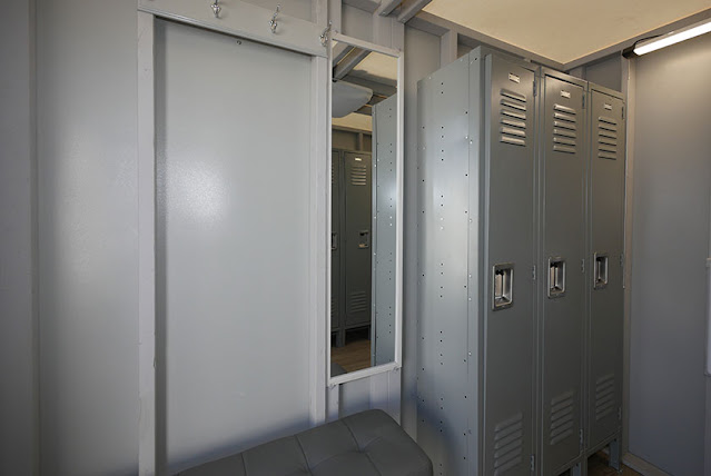 Inside a Portable Locker Room