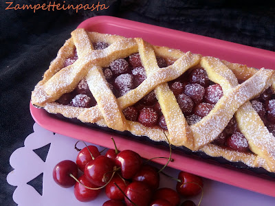 Crostata con ciliegie fresche (senza burro) - Dolci con le ciliegie