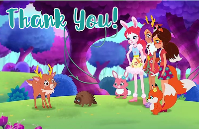 enchantimal thank you card