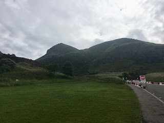 The entrance into Holyrood Park and Arthur's Seat.