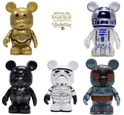 Star Wars Vinylmation Series 1 - C-3PO, R2-D2, Darth Vader, Boba Fett & Stormtrooper
