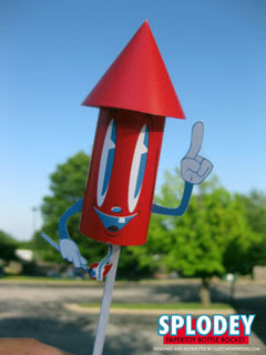 Splodey Bottle Rocket Papercraft