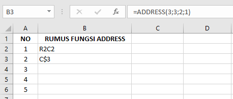 Fungsi ADDRESS: Kegunaan, Contoh, dan Langkah-Langkahnya di Excel