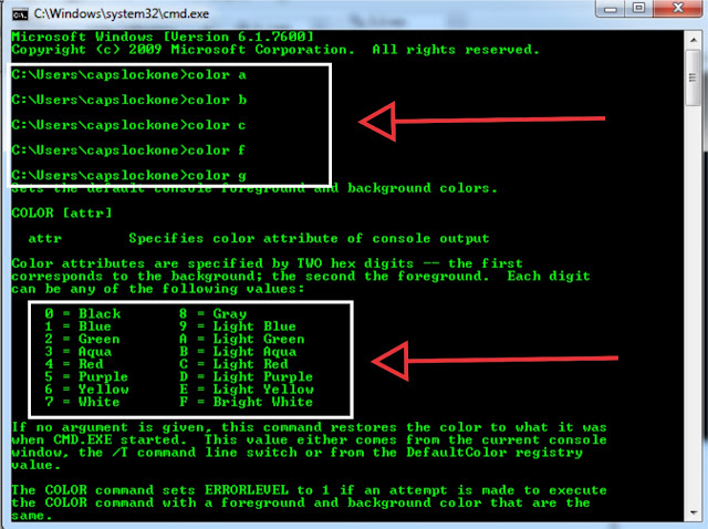 Cara Mengganti Warna tulisan CMD Dan Backgound CMD