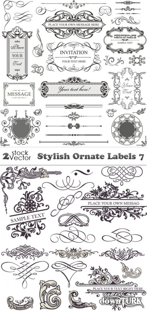 Stylish Ornate Labels Stock vectors