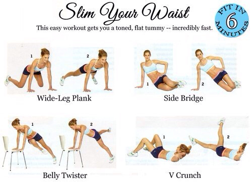 effective workouts for get a smaller waist.