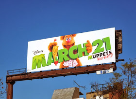 Fozzie Bear Muppets Most Wanted movie billboard