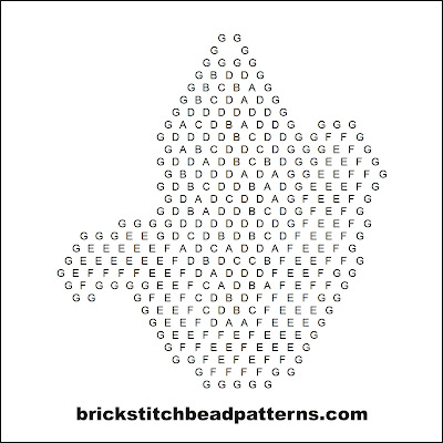 Click for a larger image of this brick stitch bead pattern word chart.