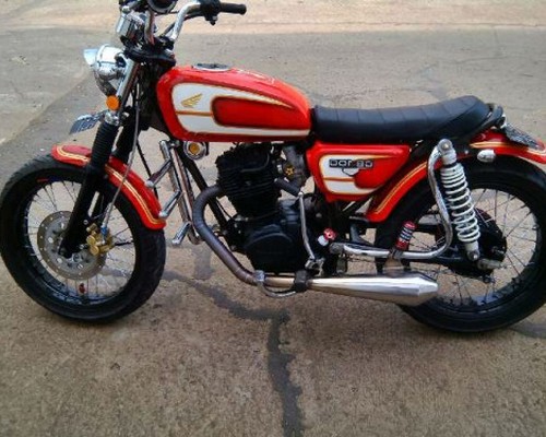 Modifikasi cb 100 drag racing  trail cafe racer retro jap 