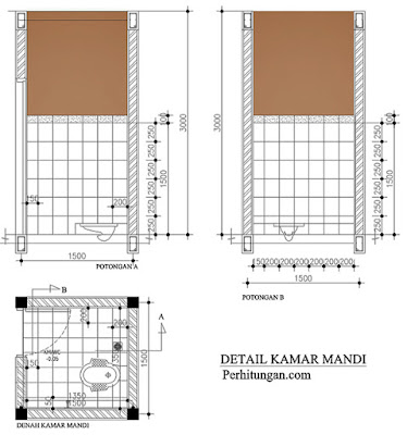 Detail Kamar Mandi  atau WC Jurnal Arsitektur