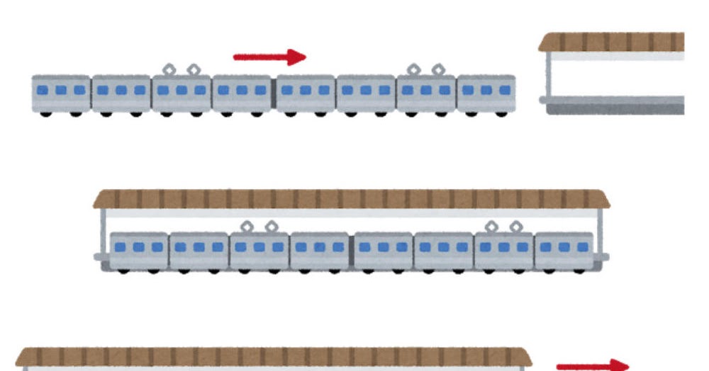 電車の切り離しのイラスト かわいいフリー素材集 いらすとや