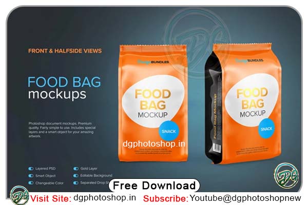 Free Food Bag Psd Mockups Download