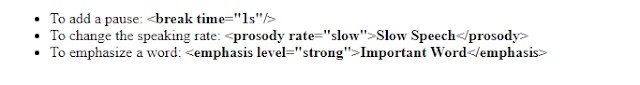 Using SSML Tags to Enhance Pronunciation