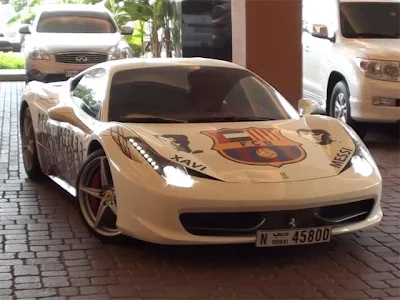 Ferrari 458 Italia fc barcelona logo dubai