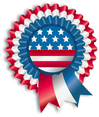 This Independence Day ribbon clip art will look nice on your document.