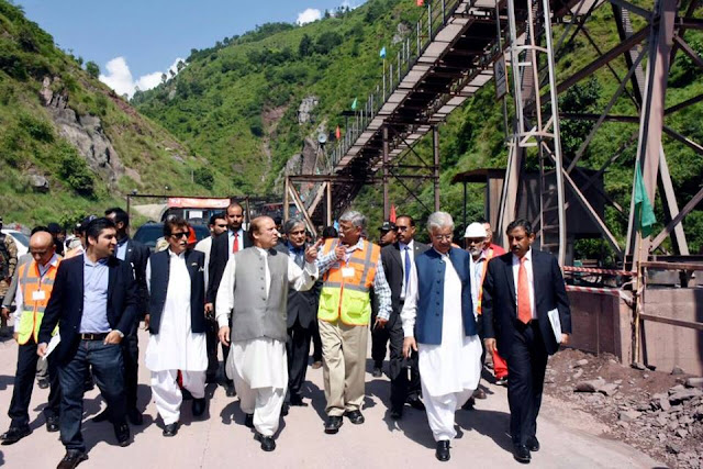PM  Nawaz Sharif Visit to Neelum Jehlum Power Project to check the pace of work. 