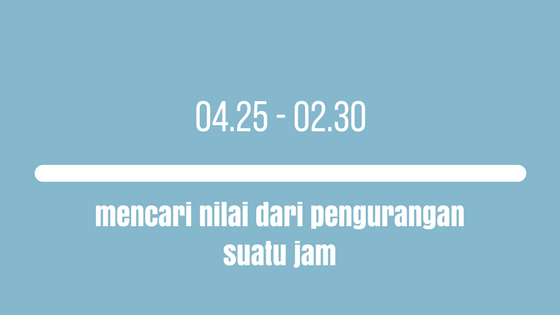 Cara Mengerjakan Soal Pengurangan Jam 04.25 02.30 Terbaru