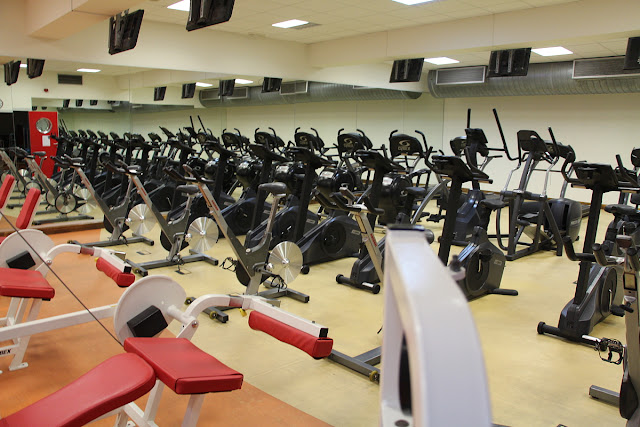 Gimnasio del polideportivo de Lasesarre antes de su cierre