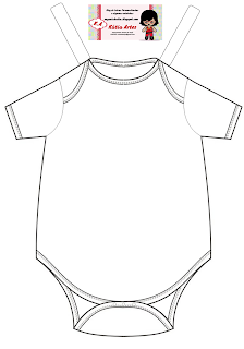 Plantilla de body de bebé. 