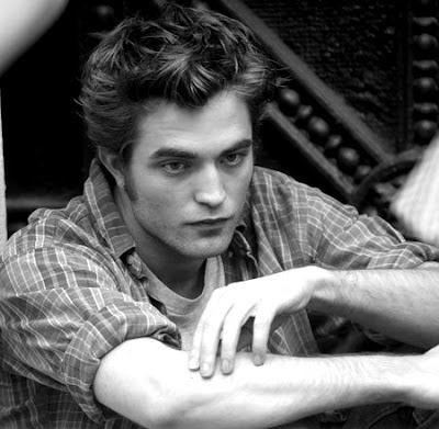 robert pattinson black and white