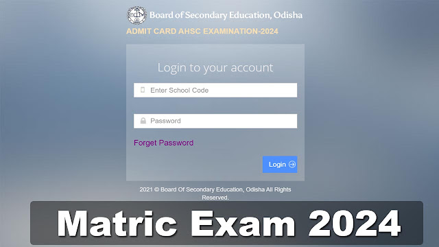 bse odisha 10th admit card 2024