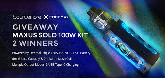 Win free Freemax Maxus Solo 100W Kit with our vaping giveaways