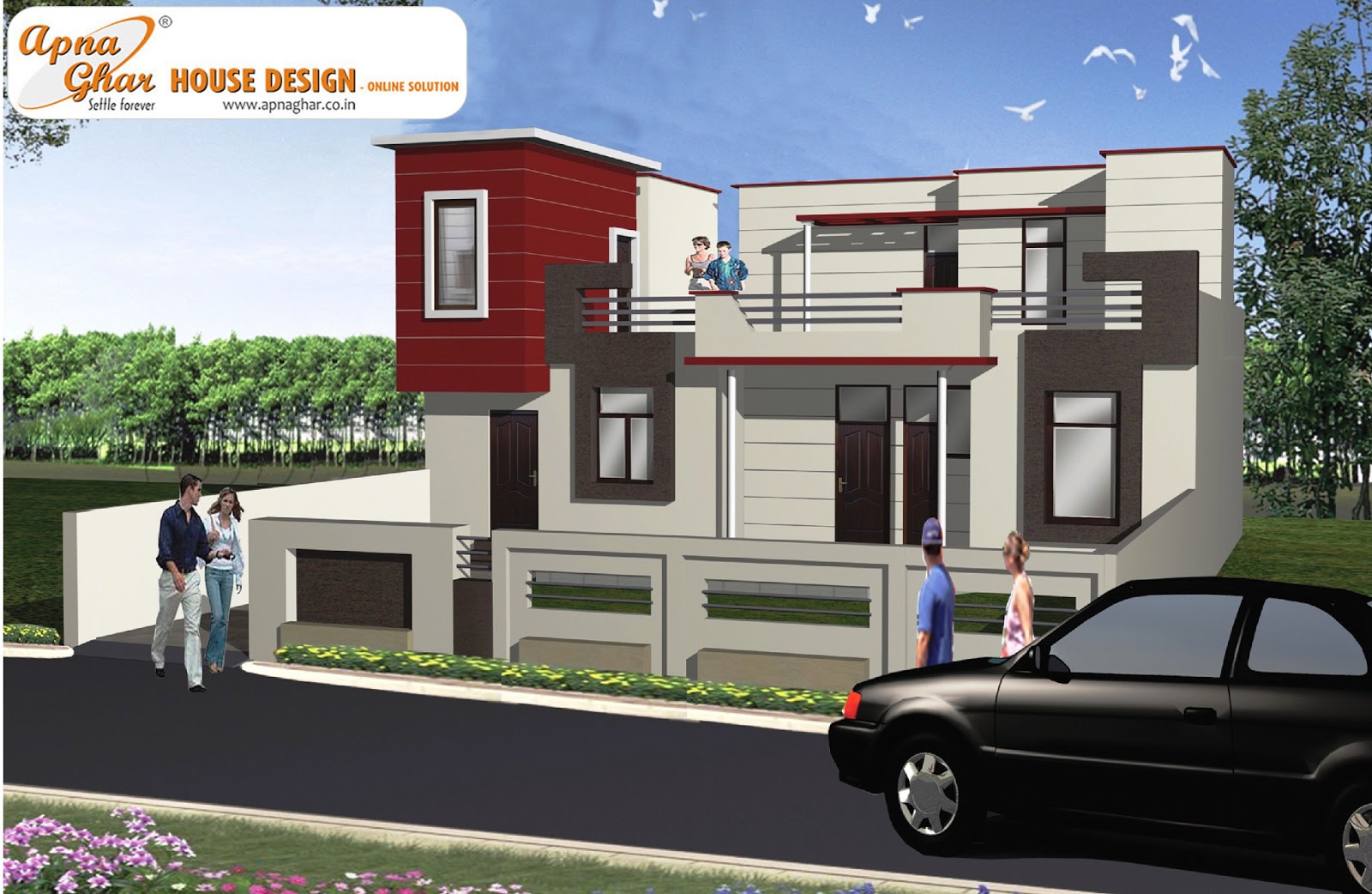 Duplex House Design ~ Complete Architectural Solution, House Plans ...