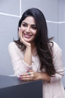 Samyuktha Menon Cute Stills at Bimbisara Movie Interview